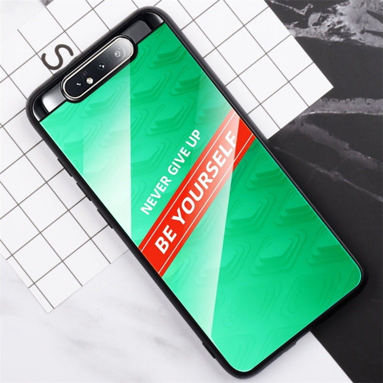 For Galaxy A80 / A90 Shockproof PC + TPU + Glass Protective Case