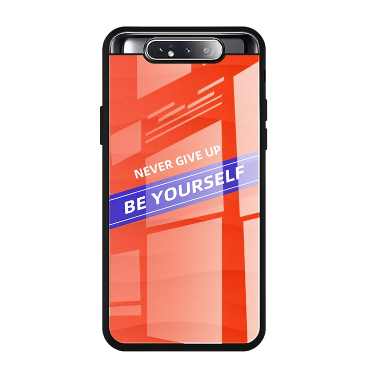 For Galaxy A80 / A90 Shockproof PC + TPU + Glass Protective Case