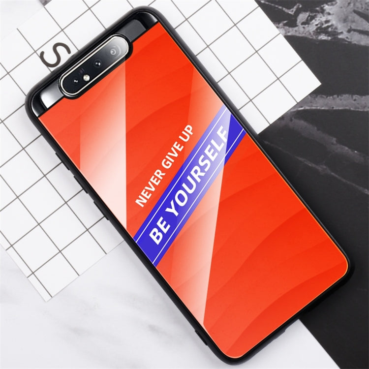 For Galaxy A80 / A90 Shockproof PC + TPU + Glass Protective Case