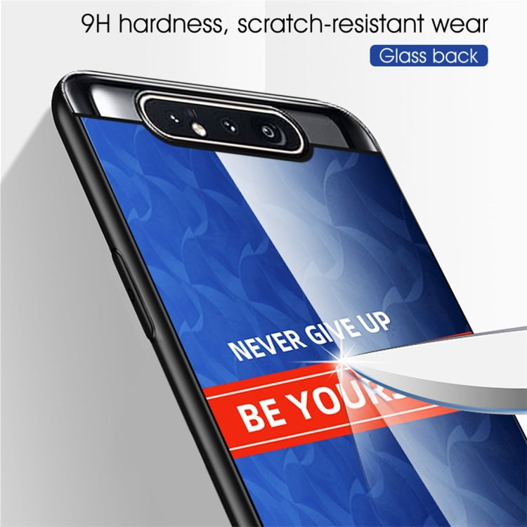 For Galaxy A80 / A90 Shockproof PC + TPU + Glass Protective Case