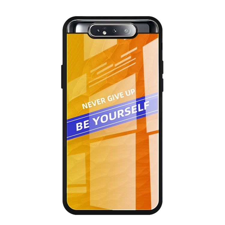 For Galaxy A80 / A90 Shockproof PC + TPU + Glass Protective Case