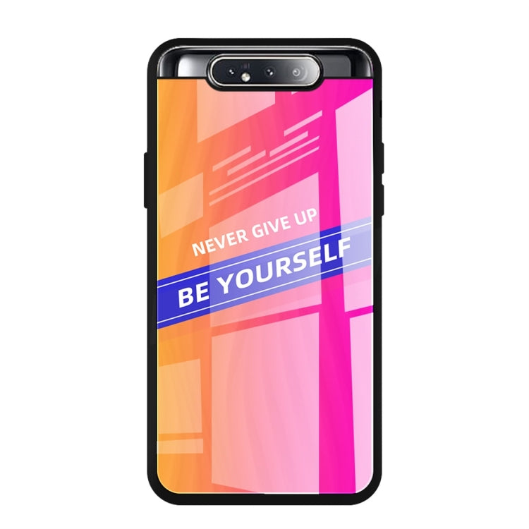 For Galaxy A80 / A90 Shockproof PC + TPU + Glass Protective Case