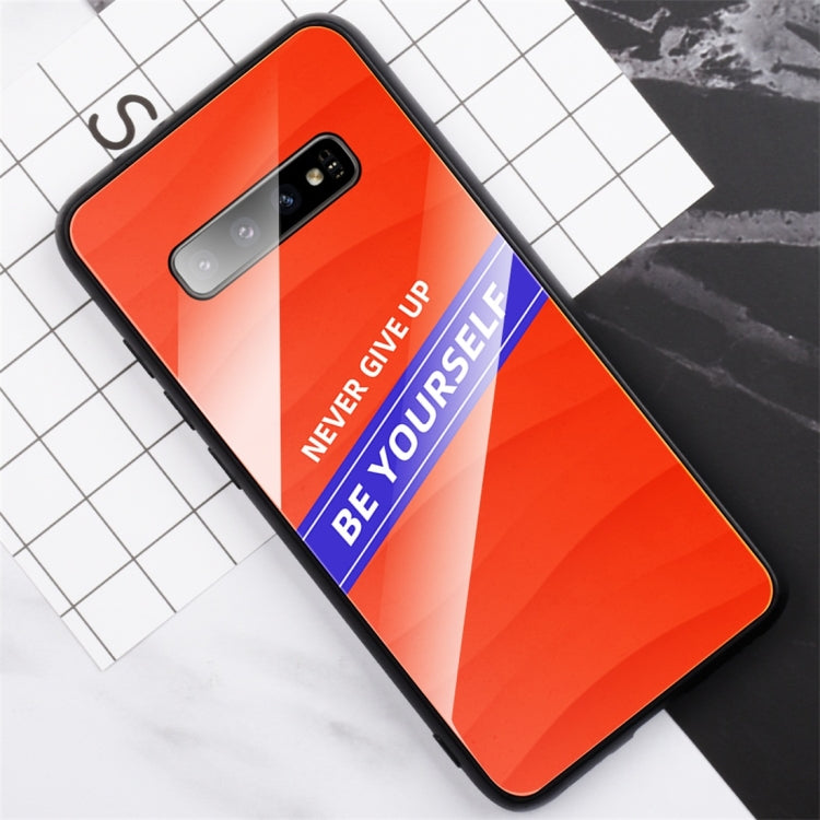 For Galaxy S10 Shockproof PC + TPU + Glass Protective Case