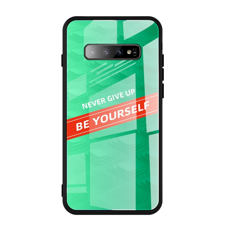 For Galaxy S10+ Shockproof PC + TPU + Glass Protective Case