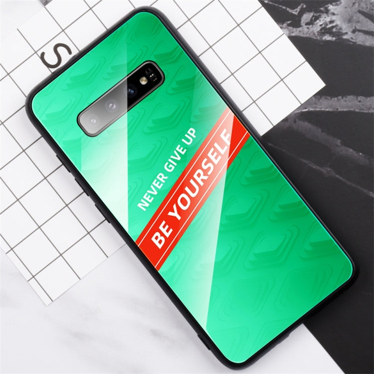 For Galaxy S10+ Shockproof PC + TPU + Glass Protective Case