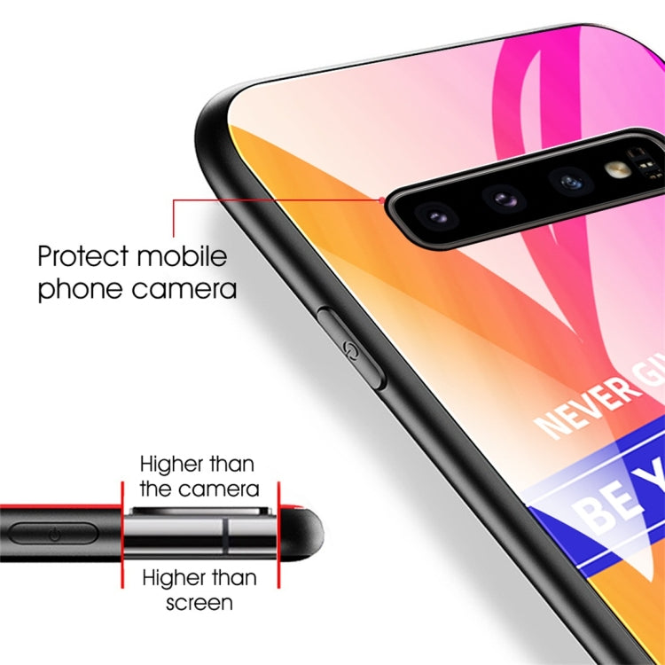 For Galaxy S10e Shockproof PC + TPU + Glass Protective Case