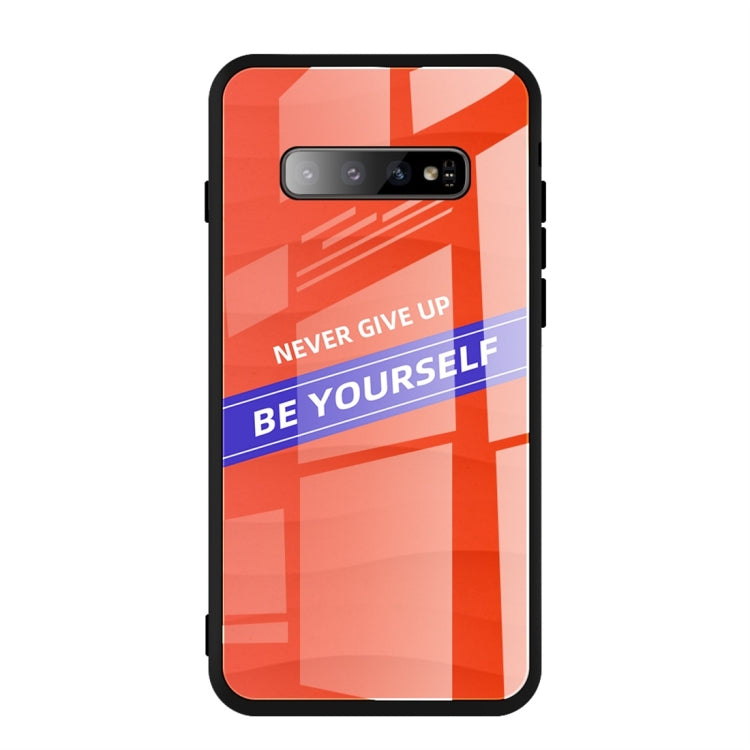 For Galaxy S10e Shockproof PC + TPU + Glass Protective Case