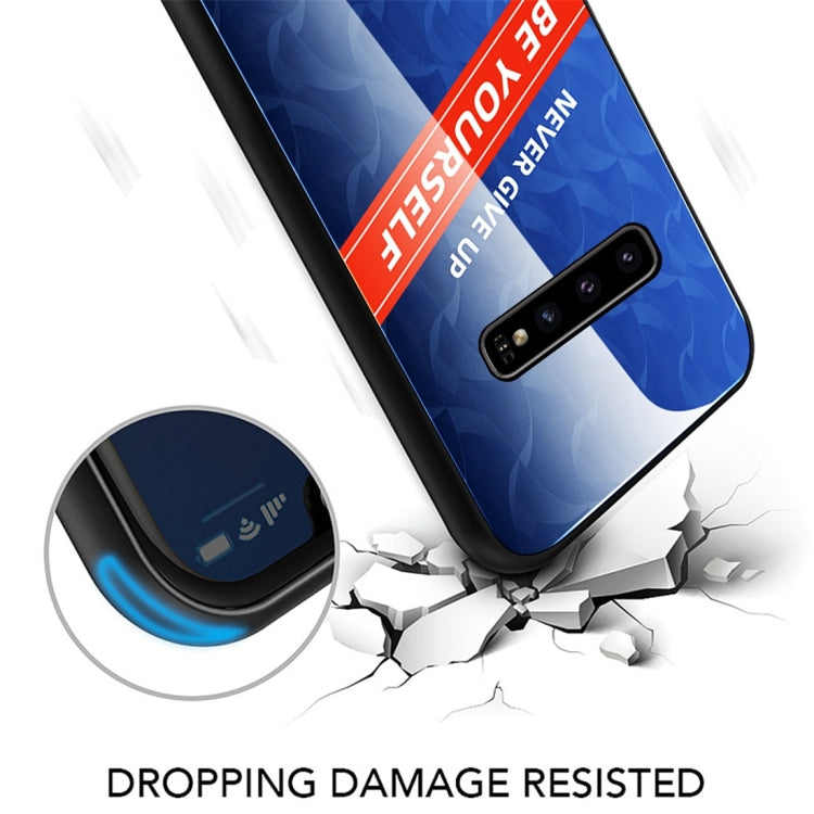 For Galaxy S10e Shockproof PC + TPU + Glass Protective Case