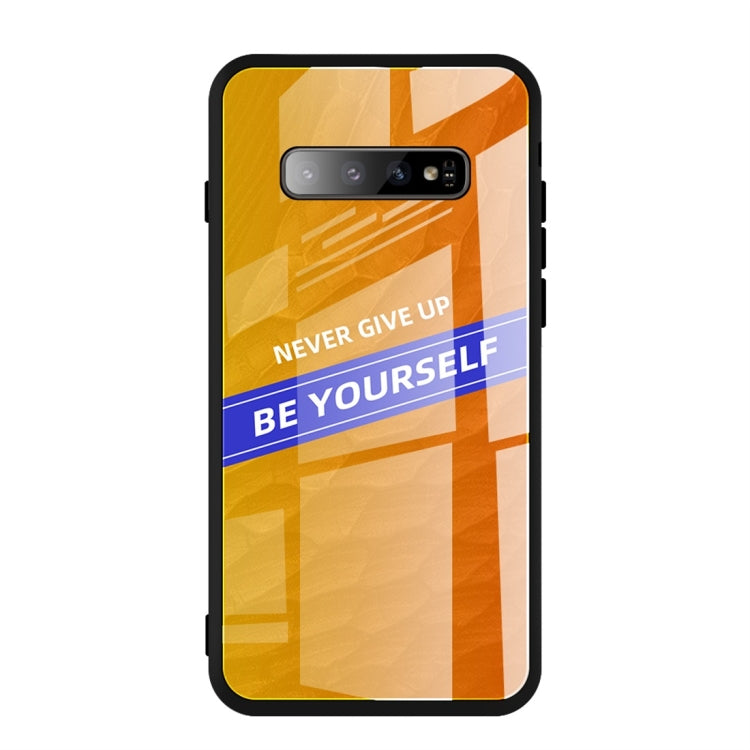 For Galaxy S10e Shockproof PC + TPU + Glass Protective Case