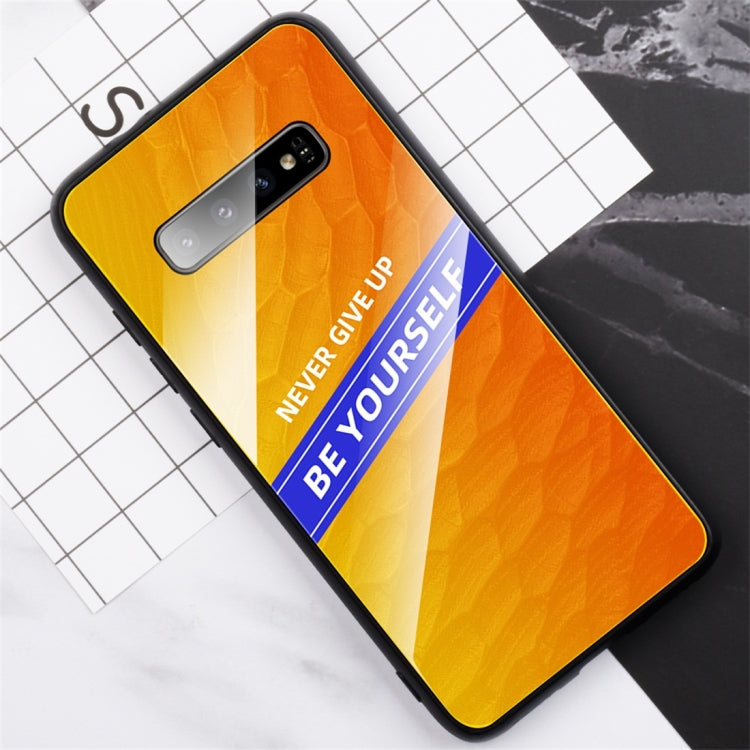 For Galaxy S10e Shockproof PC + TPU + Glass Protective Case