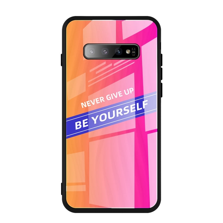 For Galaxy S10e Shockproof PC + TPU + Glass Protective Case