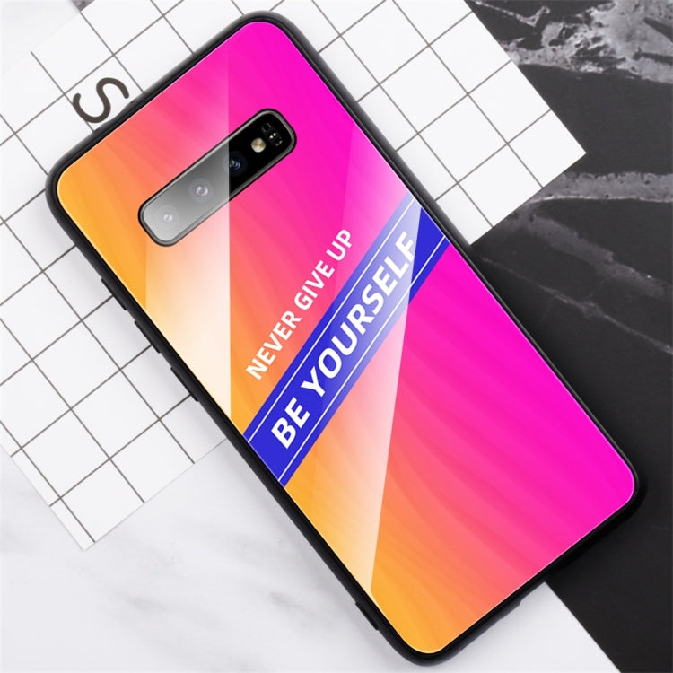 For Galaxy S10e Shockproof PC + TPU + Glass Protective Case