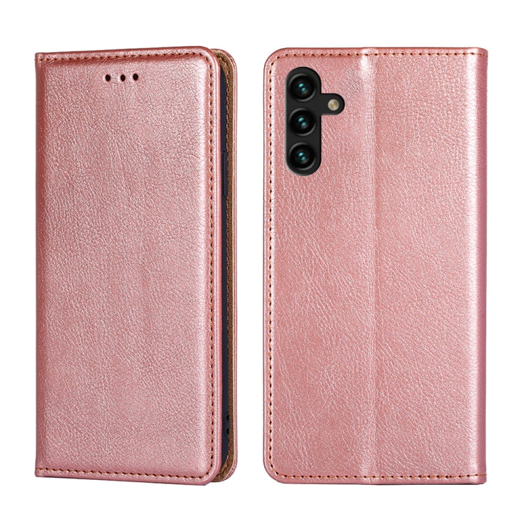 For Samsung Galaxy A13 5G Pure Color Magnetic Horizontal Flip Leather Case with Holder & Card Slot & Wallet