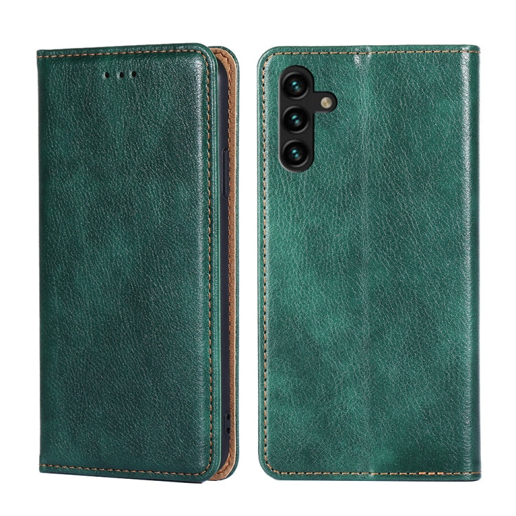 For Samsung Galaxy A13 5G Pure Color Magnetic Horizontal Flip Leather Case with Holder & Card Slot & Wallet