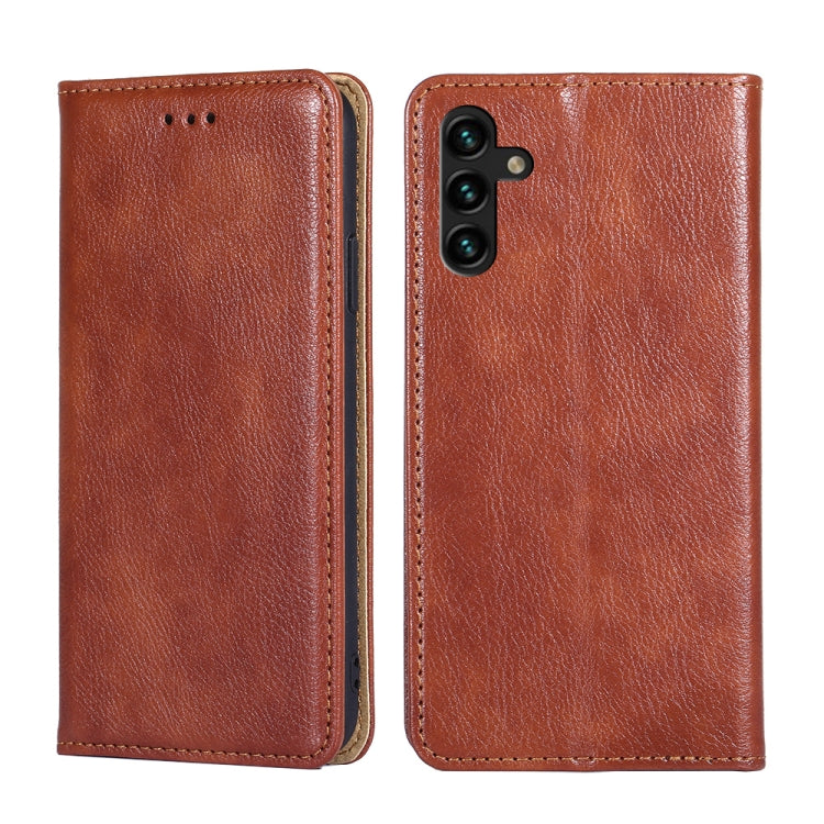 For Samsung Galaxy A13 5G Pure Color Magnetic Horizontal Flip Leather Case with Holder & Card Slot & Wallet