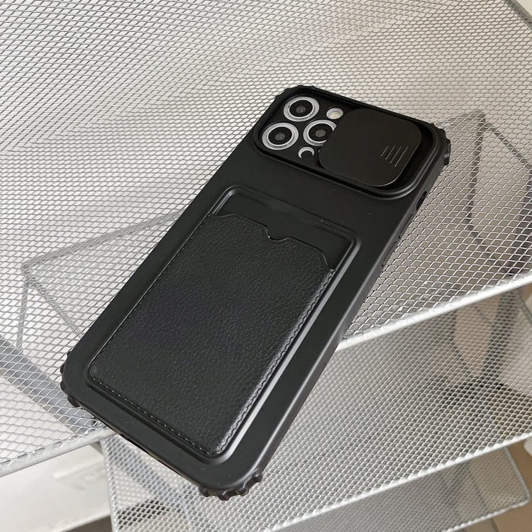 For iPhone 13 mini Sliding Camera Cover Design TPU Shockproof Case with Card Slot