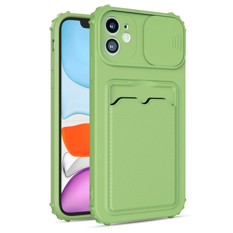 For iPhone 13 Pro Max Sliding Camera Cover Design TPU Shockproof Case with Card Slot