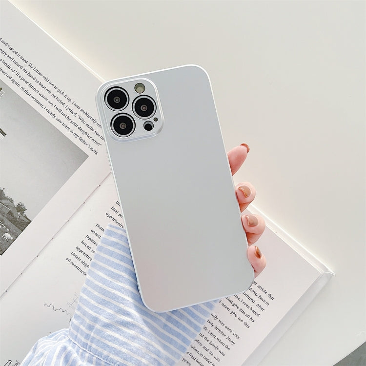 For iPhone 13 Pro Max Metal Style TPU Shockproof Case (Silver)