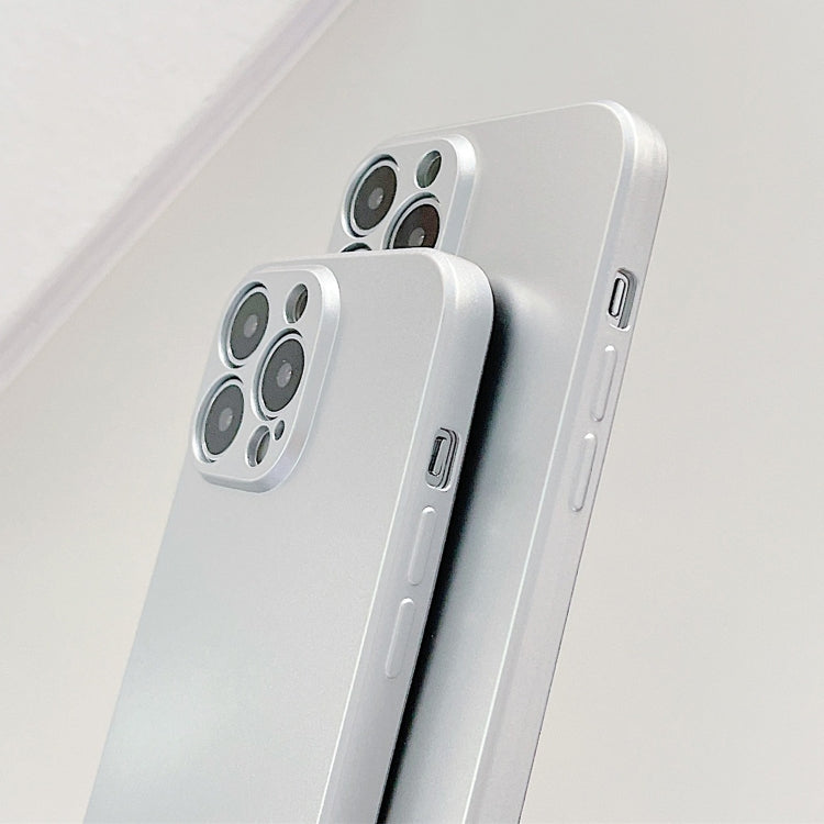For iPhone 13 Pro Max Metal Style TPU Shockproof Case (Silver)