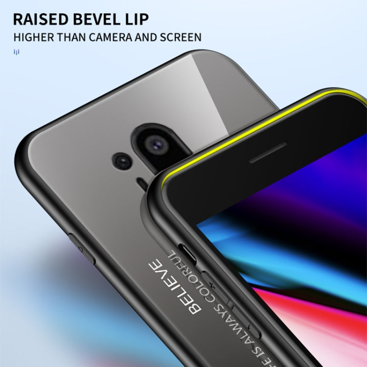 For OnePlus 8 Pro Gradient Color Painted TPU Edge Glass Case