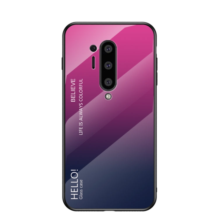 For OnePlus 8 Pro Gradient Color Painted TPU Edge Glass Case