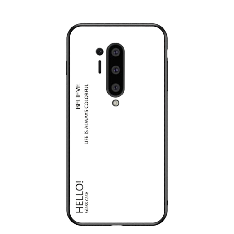 For OnePlus 8 Pro Gradient Color Painted TPU Edge Glass Case