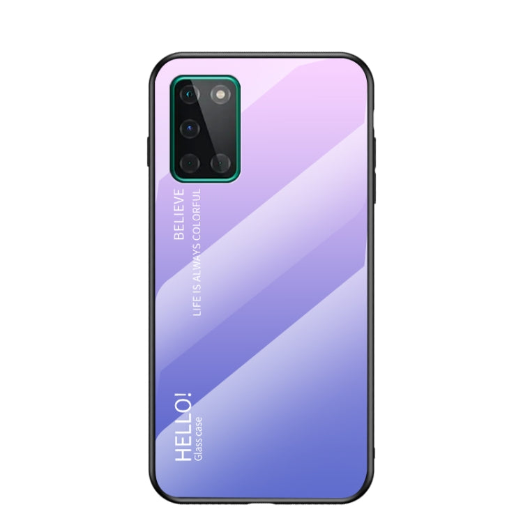 For OnePlus 8T Gradient Color Painted TPU Edge Glass Case