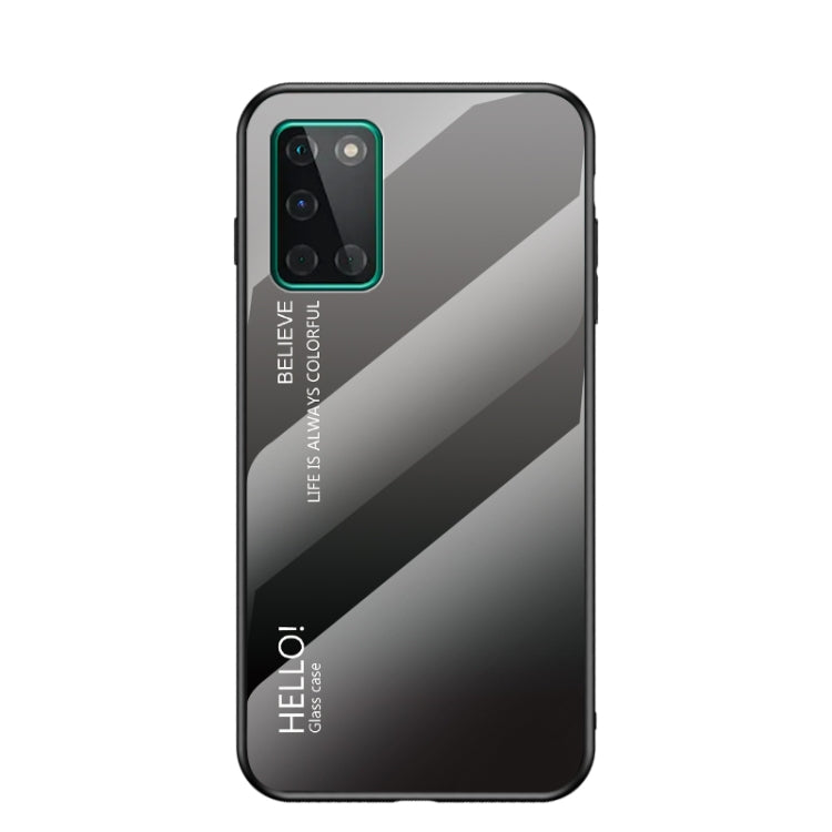For OnePlus 8T Gradient Color Painted TPU Edge Glass Case