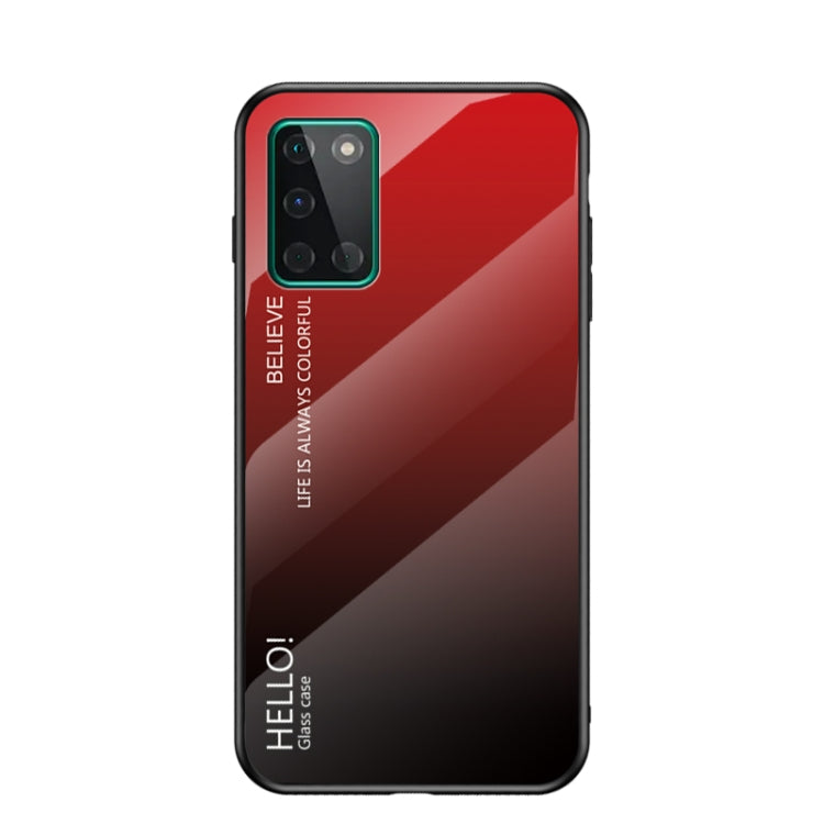 For OnePlus 8T Gradient Color Painted TPU Edge Glass Case
