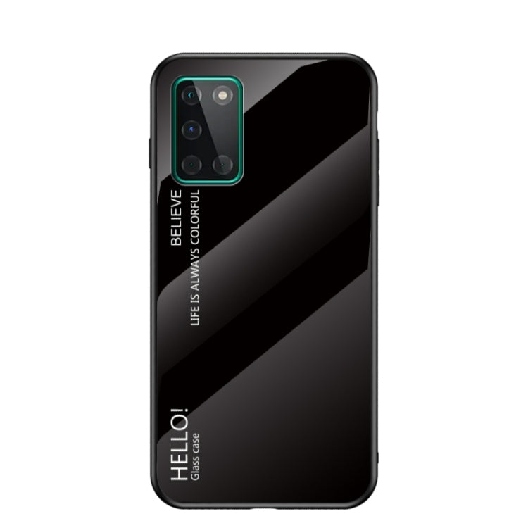 For OnePlus 8T Gradient Color Painted TPU Edge Glass Case