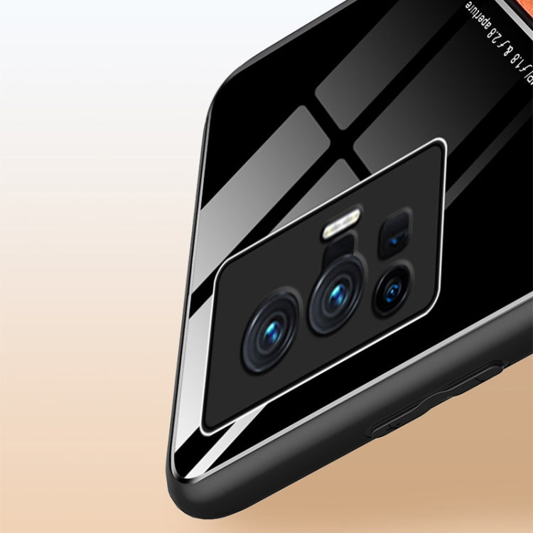 For vivo X70 Pro All-inclusive Leather + Organic Glass Protective Case with Metal Iron Sheet