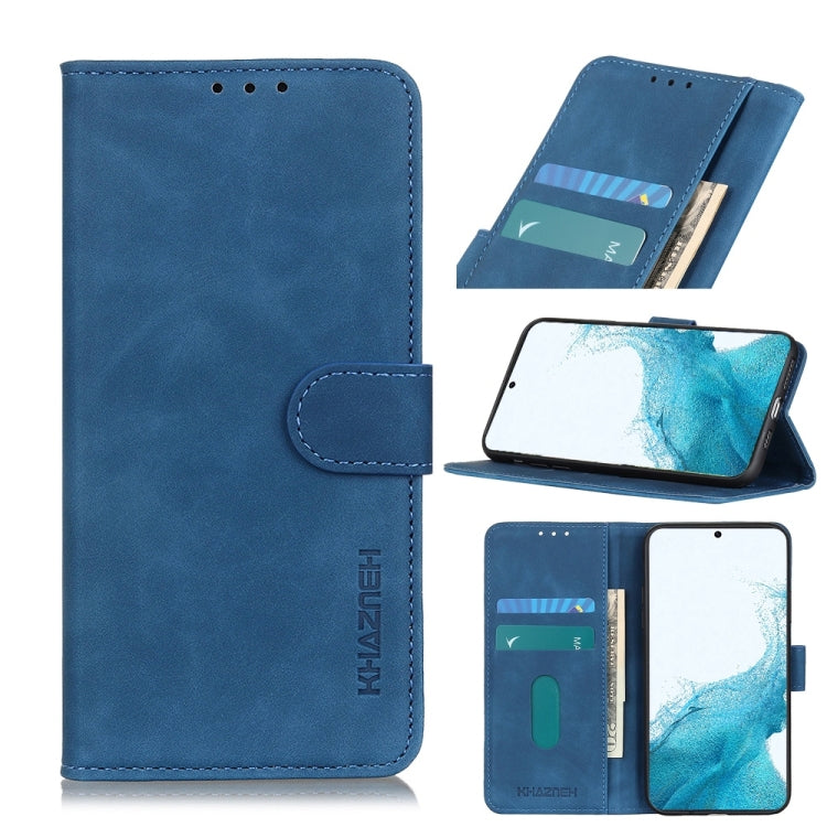 For Samsung Galaxy S22 5G KHAZNEH Retro Texture PU + TPU Horizontal Flip Leather Case with Holder & Card Slots & Wallet