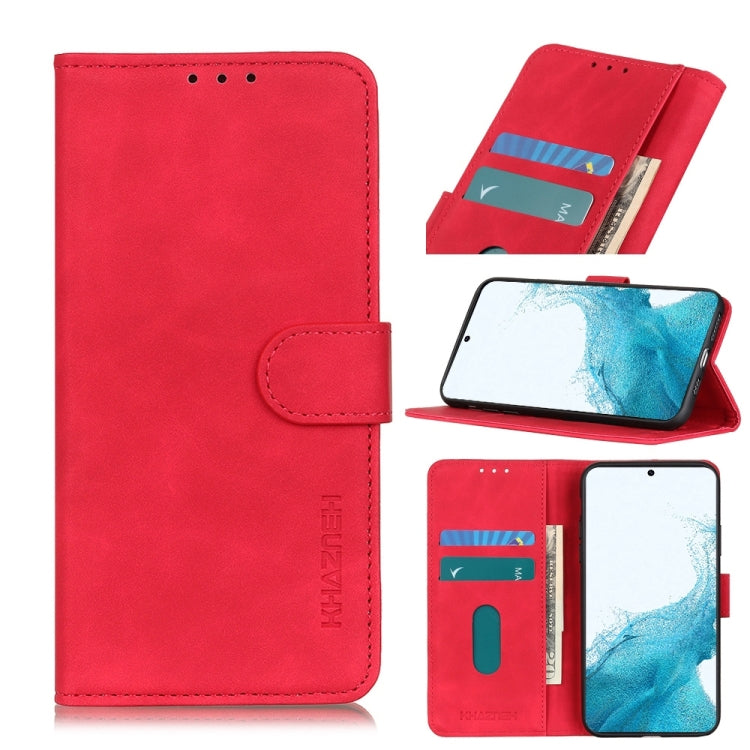 For Samsung Galaxy S22 5G KHAZNEH Retro Texture PU + TPU Horizontal Flip Leather Case with Holder & Card Slots & Wallet