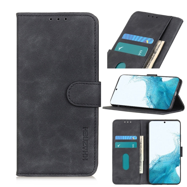 For Samsung Galaxy S22 5G KHAZNEH Retro Texture PU + TPU Horizontal Flip Leather Case with Holder & Card Slots & Wallet
