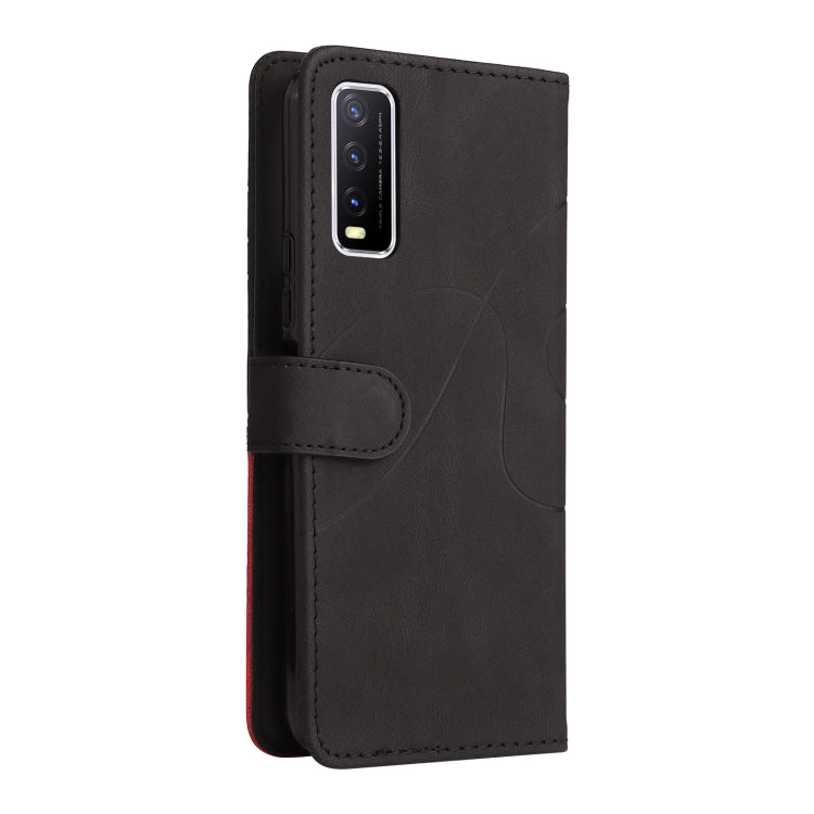 For vivo Y20/Y20A/Y20s/Y20i/Y20G Dual-color Splicing Horizontal Flip PU Leather Case with Holder & Card Slots & Wallet