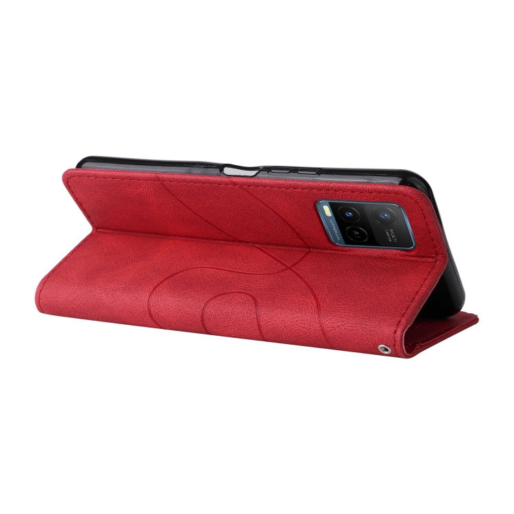 For vivo Y21 2020/Y21s/Y33s Dual-color Splicing Horizontal Flip PU Leather Case with Holder & Card Slots & Wallet