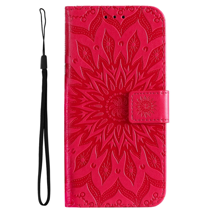 For vivo Y21/Y21s/Y33s Pressed Printing Sunflower Pattern Horizontal Flip PU Leather Case with Holder & Card Slots & Wallet & Lanyard