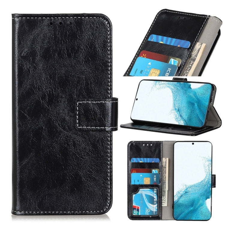 For Samsung Galaxy S22 5G Retro Crazy Horse Texture Horizontal Flip Leather Case with Holder & Card Slots & Photo Frame & Wallet