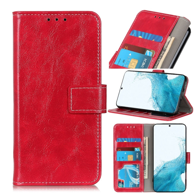 For Samsung Galaxy S22 5G Retro Crazy Horse Texture Horizontal Flip Leather Case with Holder & Card Slots & Photo Frame & Wallet