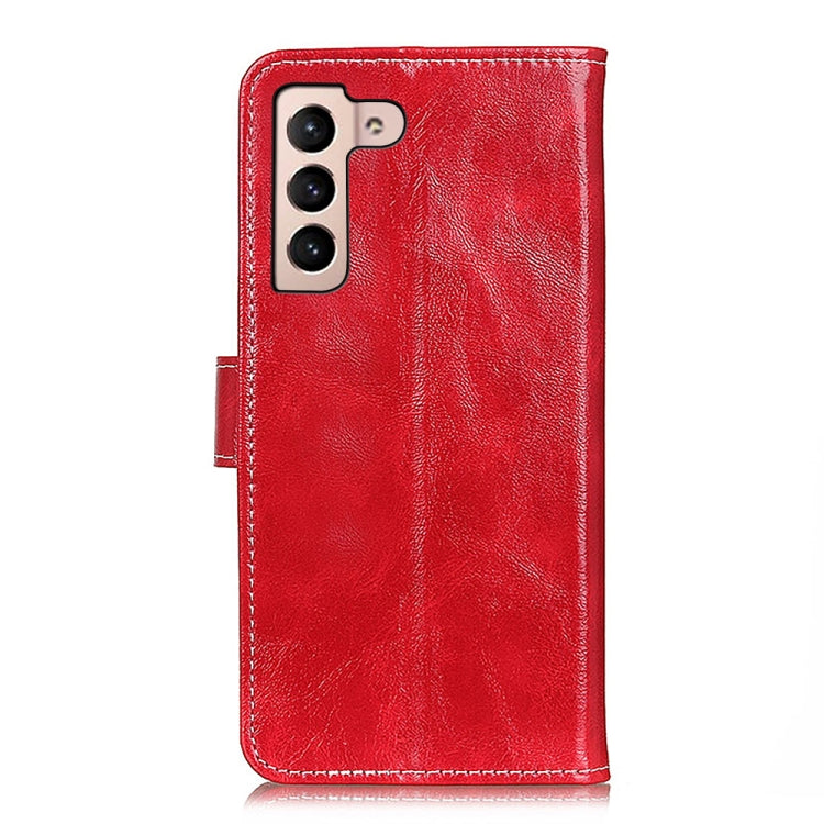 For Samsung Galaxy S22 5G Retro Crazy Horse Texture Horizontal Flip Leather Case with Holder & Card Slots & Photo Frame & Wallet