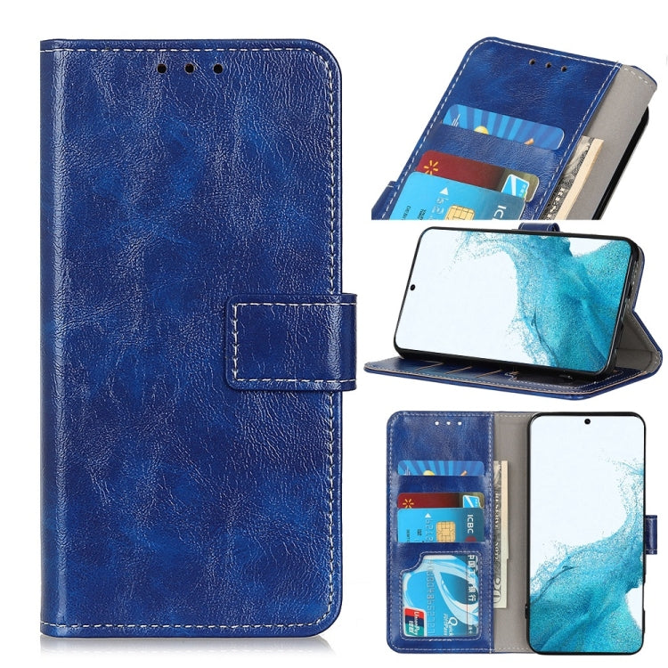 For Samsung Galaxy S22 5G Retro Crazy Horse Texture Horizontal Flip Leather Case with Holder & Card Slots & Photo Frame & Wallet