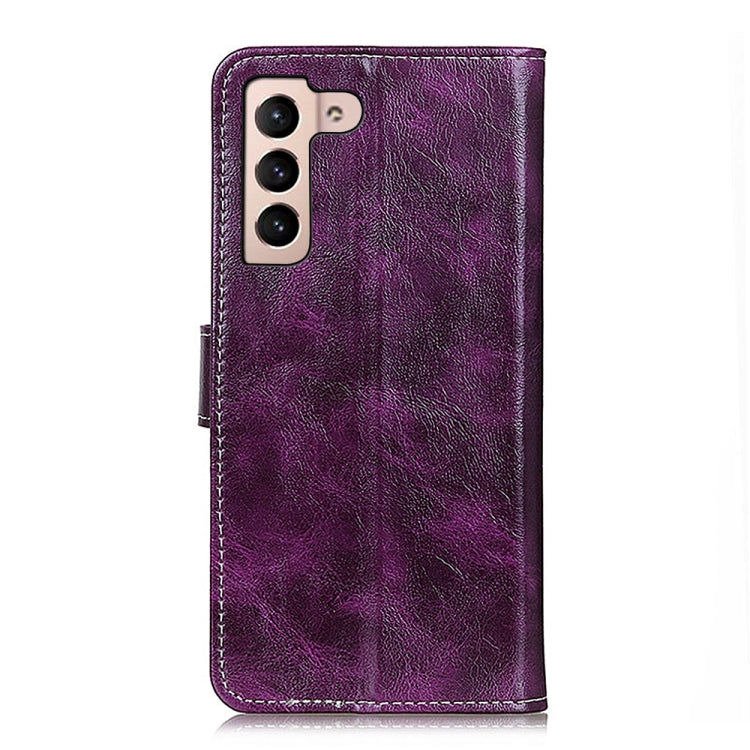 For Samsung Galaxy S22 5G Retro Crazy Horse Texture Horizontal Flip Leather Case with Holder & Card Slots & Photo Frame & Wallet