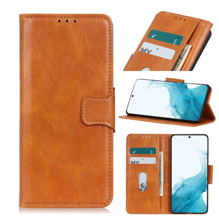 For Samsung Galaxy S22 5G Mirren Crazy Horse Texture Horizontal Flip Leather Case with Holder & Card Slots & Wallet