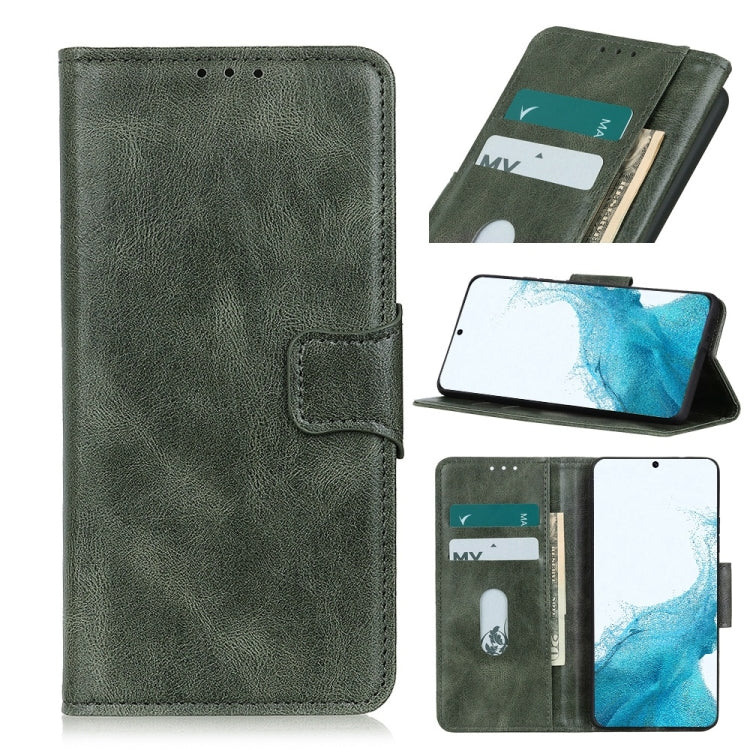 For Samsung Galaxy S22 5G Mirren Crazy Horse Texture Horizontal Flip Leather Case with Holder & Card Slots & Wallet
