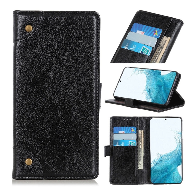 For Samsung Galaxy S22 5G Copper Buckle Nappa Texture Horizontal Flip Leather Case with Holder & Card Slots & Wallet