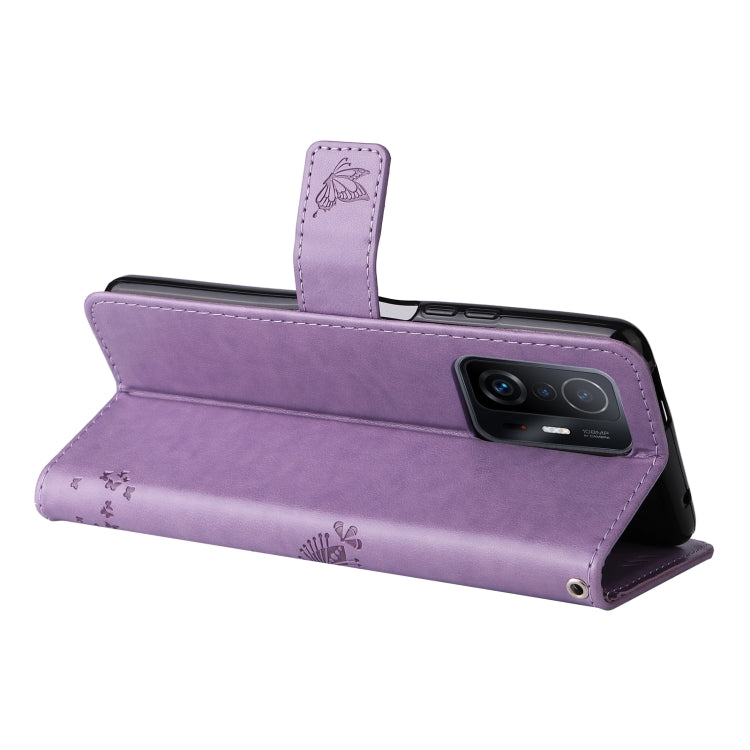 For Xiaomi 11T / 11T Pro Tree & Cat Embossing Pattern Horizontal Flip PU Leather Case with Holder & Card Slots & Wallet & Lanyard