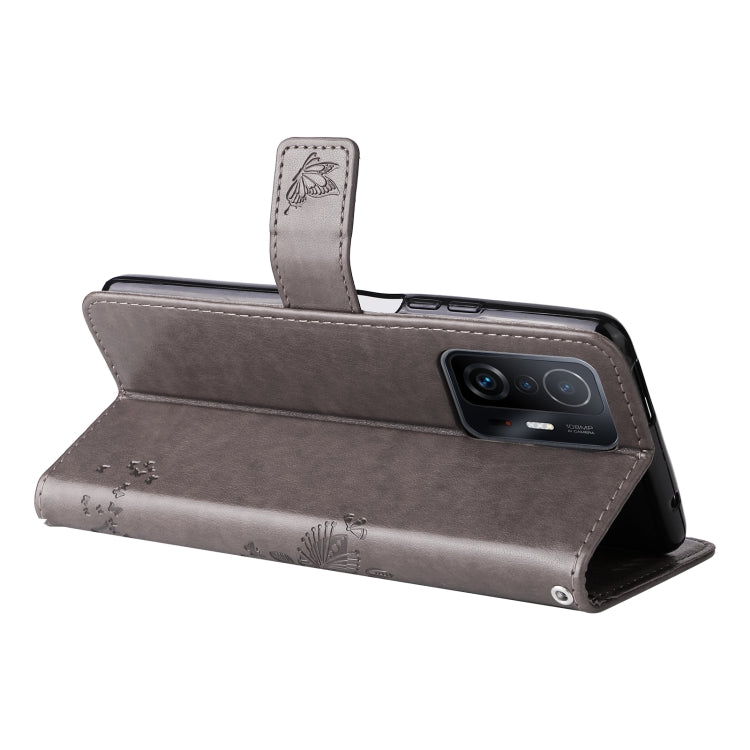 For Xiaomi 11T / 11T Pro Tree & Cat Embossing Pattern Horizontal Flip PU Leather Case with Holder & Card Slots & Wallet & Lanyard