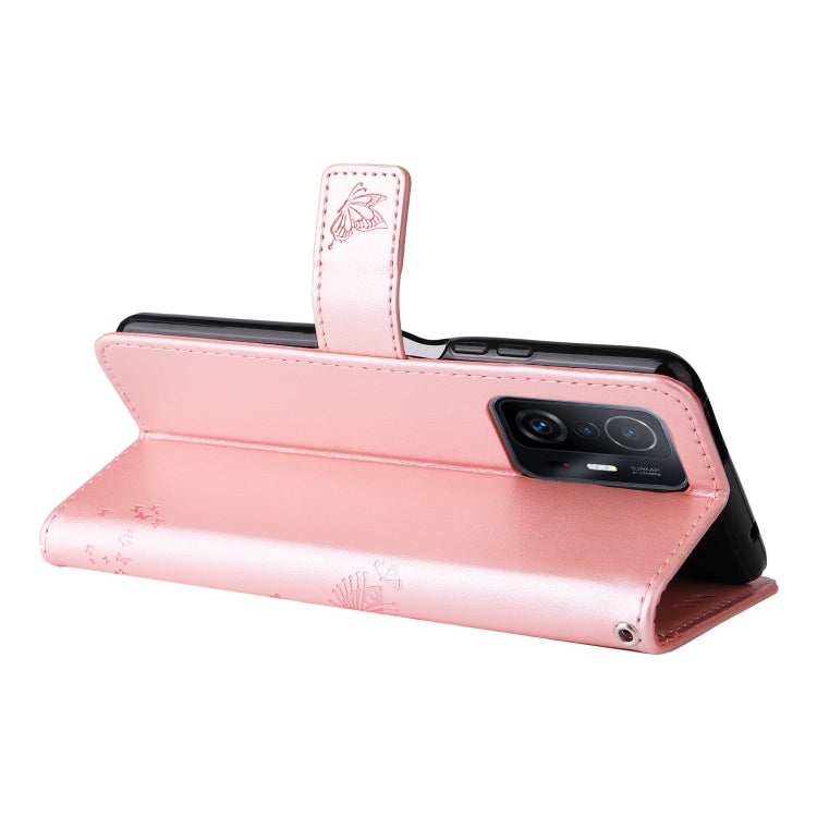 For Xiaomi 11T / 11T Pro Tree & Cat Embossing Pattern Horizontal Flip PU Leather Case with Holder & Card Slots & Wallet & Lanyard