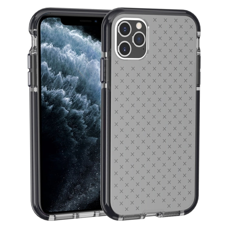 For iPhone 11 Pro Grid Pattern Shockproof Transparent TPU Protective Case