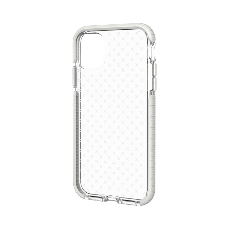 For iPhone 11 Pro Grid Pattern Shockproof Transparent TPU Protective Case
